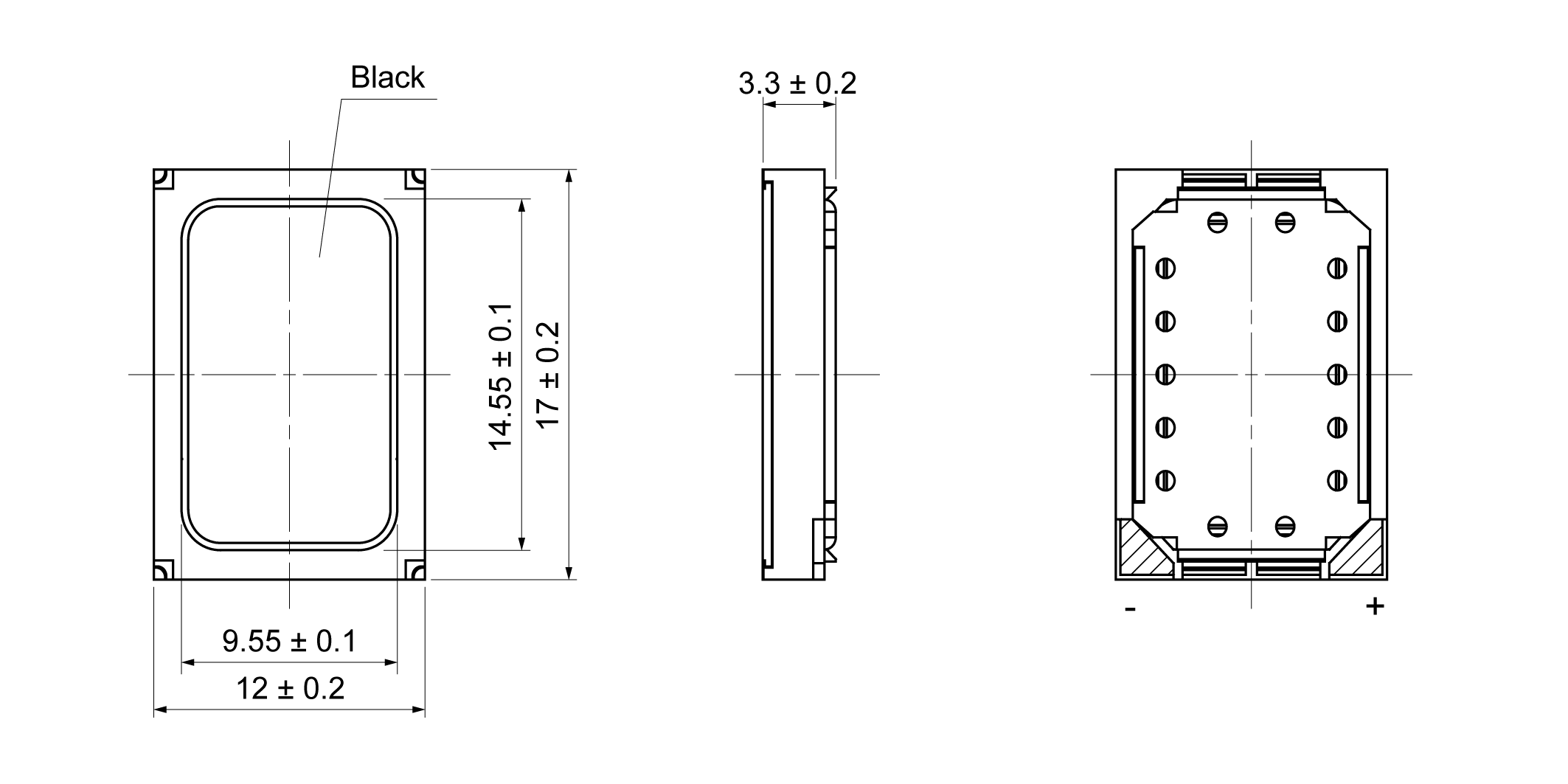 OSR1712EA-3.3TB1.0W8A Mechanical Drawing